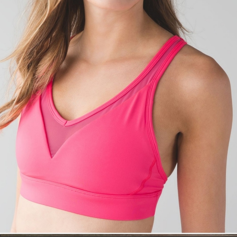 Lululemon Minimalist Bra Neon Pink Size 8 RARE - Picture 4 of 7